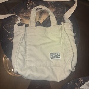 Petite Canvas Tote in Cream with Adjustable Strap